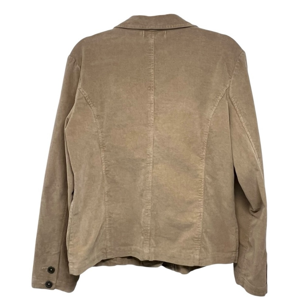 Fresh Produce Tan Corduroy Casual Career Business Blazer Jacket Women’s Large - Picture 3 of 11